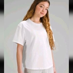 Lululemon Relaxed-Fit Cotton Jersey T-Shirt Sz Large Women White